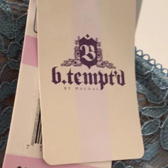 Wacoal Bra Scalloped Lace Trim Blue Size 32D New - Picture 4 of 6